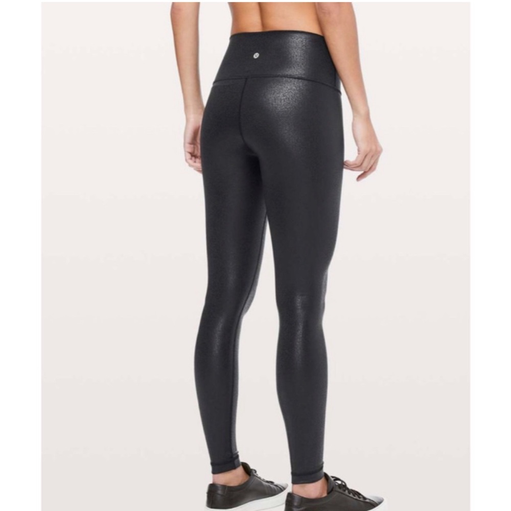 Lululemon wunder under high rise 28” foil print